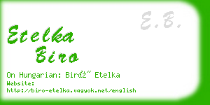 etelka biro business card